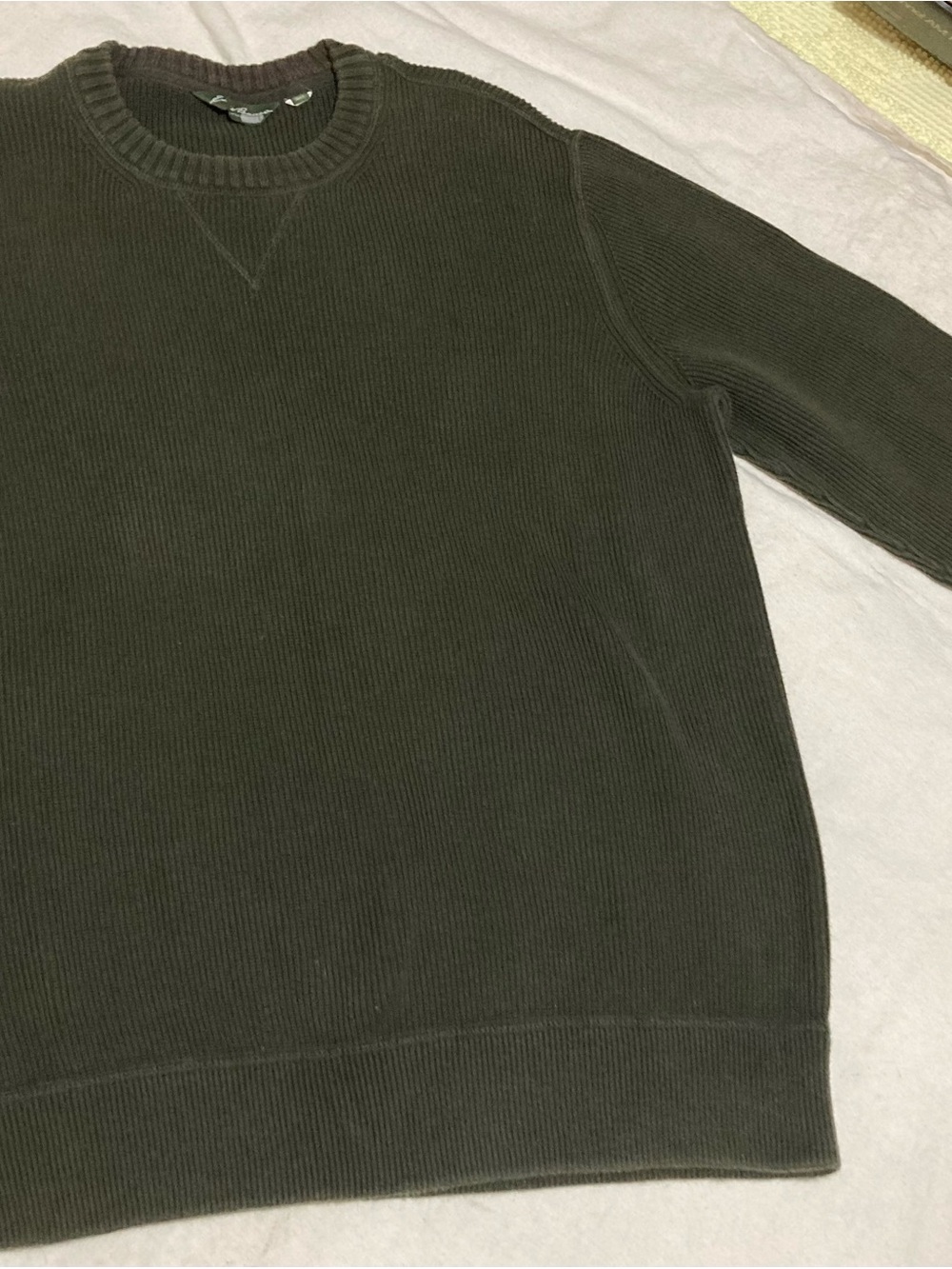 Eddie Bauer Men's Crewneck Sweater in Olive Green 2XLT - Picture 1 of 5